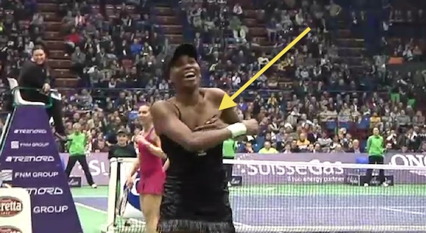 Venus Williams Barely Saves Her Nipple from Tennis Exposure