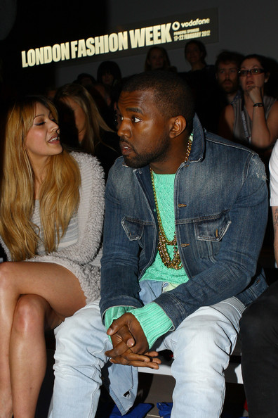 Kanye West Sitting Front Row at Fashion Week