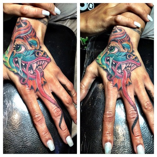 Really Dope or Really Dumb :: Karrueche Tran's Vibrant Hand Tattoo