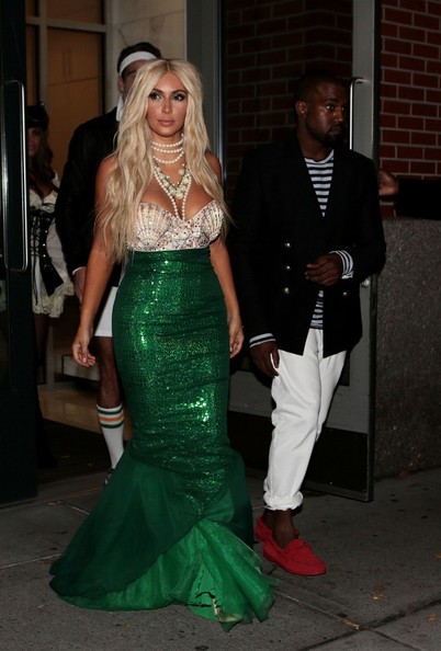 Kim Kardashians A Blonde Mermaid While Kanye Plays Sailor For 