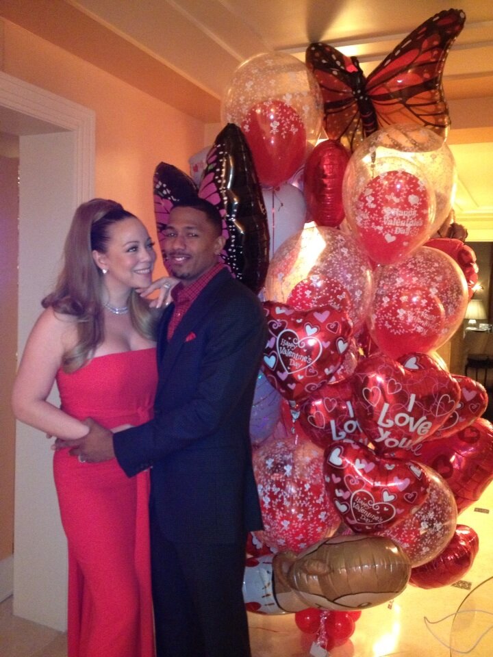 mariah carey-nick cannon-valentines balloons 2013-the jasmine brand