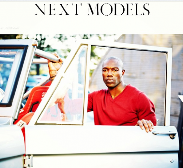 terrell owens-signed to model agency-next model-the jasmine brand