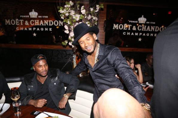 Usher-jeezy-moet STK dinner hip hop awards 2013-the jasmine brand
