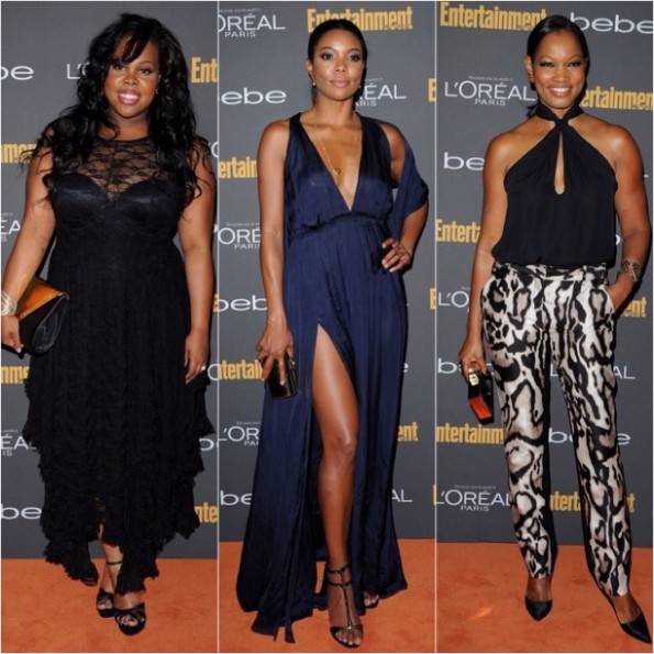 amber riley-gabrielle union-Garcelle Beauvais-pre emmy party 2013-the jasmine brand