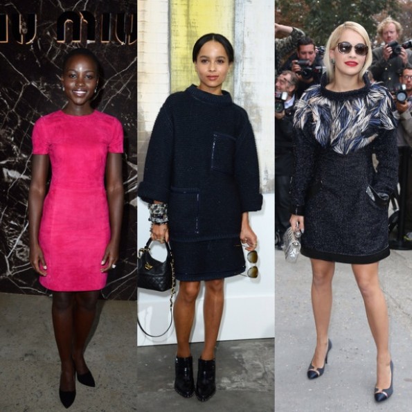 Lupita Nyong-zoe kravitz-rita ora-paris fashion week 2013-the jasmine brand