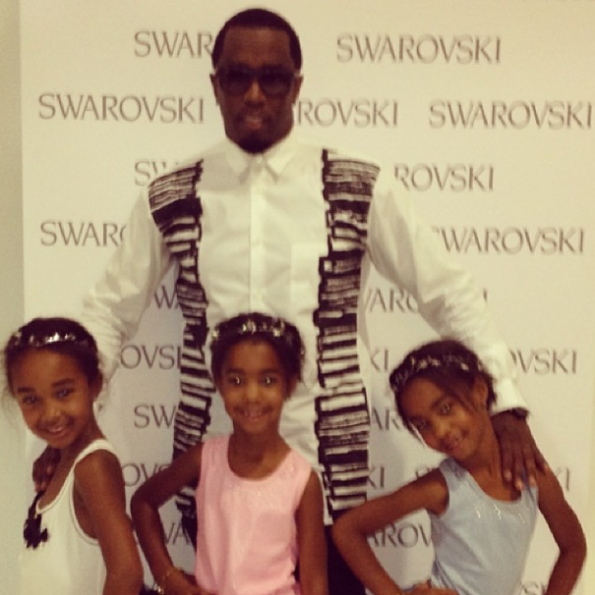 Diddy's-Poses-Daughters-Jesse-D'lilah-Chance-Runway-Debut-The-Jasmine-Brand 