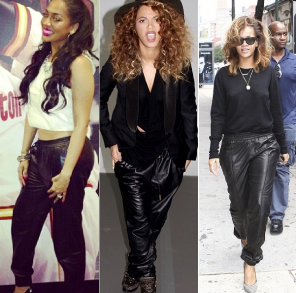 Lala-Beyonce-Rihanna-Leather-Joggers-The-Jasmine-Brand 