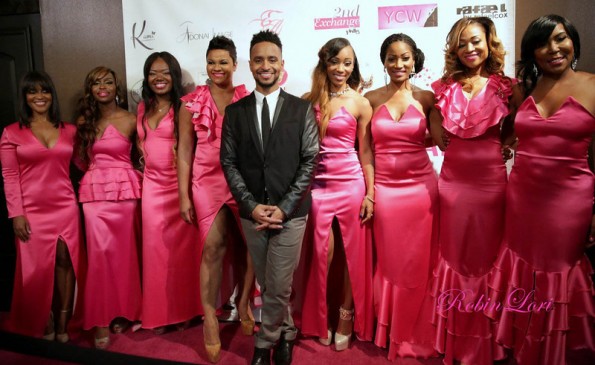 pink carpet-mimi faust-quad lunceford-erica dixon-women of atlanta-breast cancer fashion show-the jasmine brand