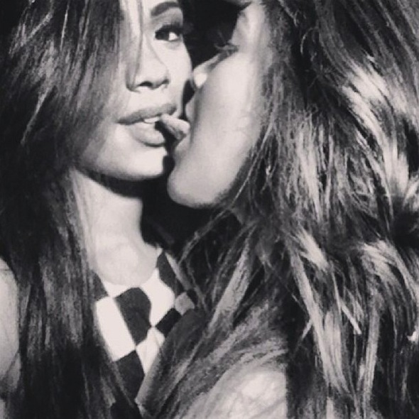 Erica Mena Kissing Santana