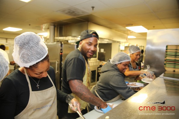 ii-young jeezy-No Reservations Needed Food Drive-Atlanta Mission 2013-the jasmine brand