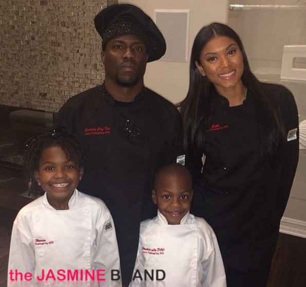 kevin hart-girlfriend-kids chef-thanksgiving 2013-the jasmine brand