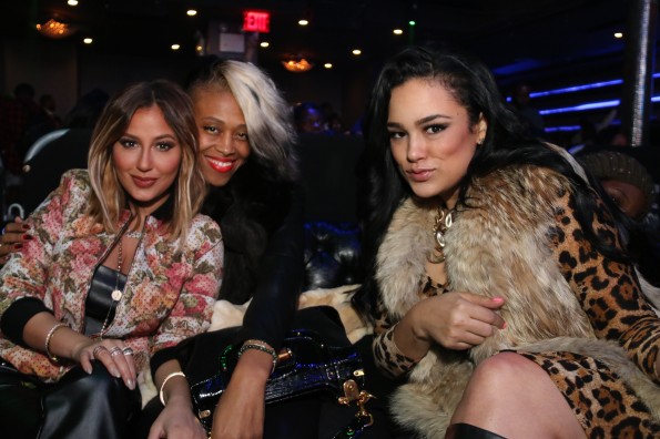 Adrienne Bailon - guest - Emily Bustamante - Myx Super Bowl at Stage 48 NYC 2.2.14