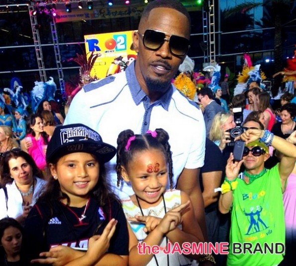 jamie foxx and daughter-rio 2 premiere-miami-after party concert-the jasmine brand
