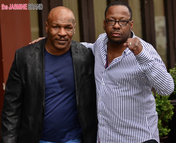 Mike Tyson and Bobby Brown hang out with each other in Beverly Hills, CA