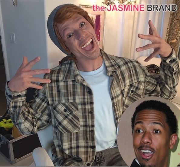 nick cannon-goes white face-white people party music-the jasmine brand
