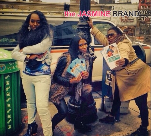 yandy smith-jennifer williams-tionna smalls pose-the affordable care act-get covered tour-nyc 2014-the jasmine brand