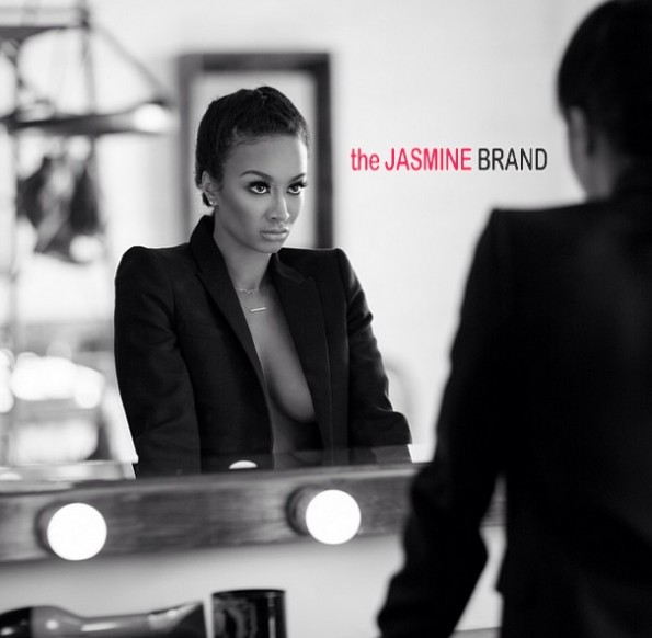 draya michele-reflective moment-dressing room-basketball wives la 2014-the jasmine brand