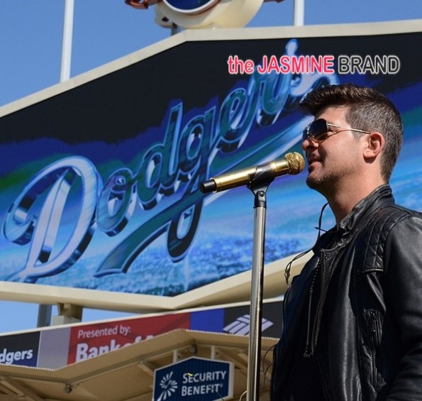 robin thicke-performs at dodgers game 2014-the jasmine brand