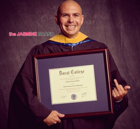 middle finger and an honorary degree pitbull the jasmine brand