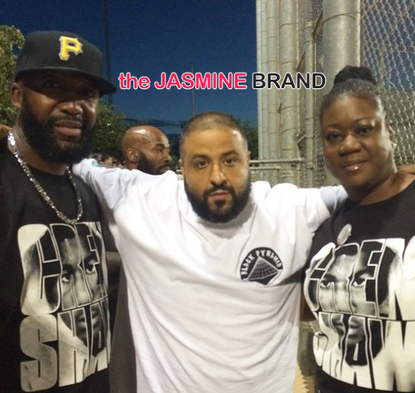 trayvon martins parents khaled chris brown quincy charity kick ball event 2014 the jasmine brand