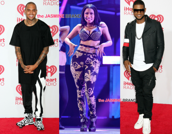 Chris Brown-Nicki Minaj-Usher Raymond-iHeart Radio 2014-the jasmine brand.jpg