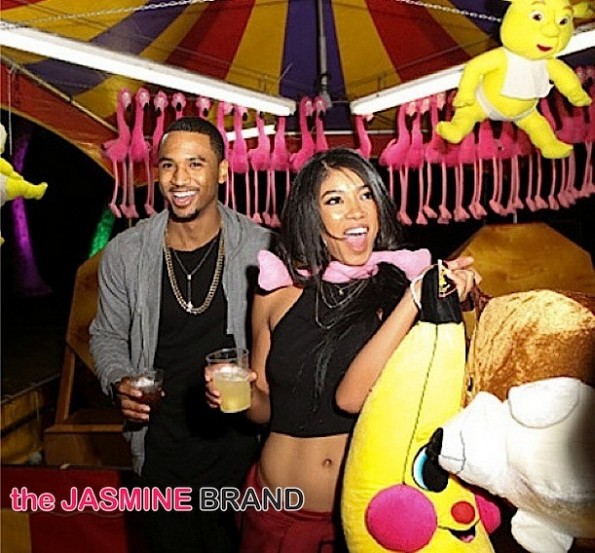 Rumored Girlfriend Mila J-Trigga30-Trey Songz Carnival Birthday Party-the jasmine brand