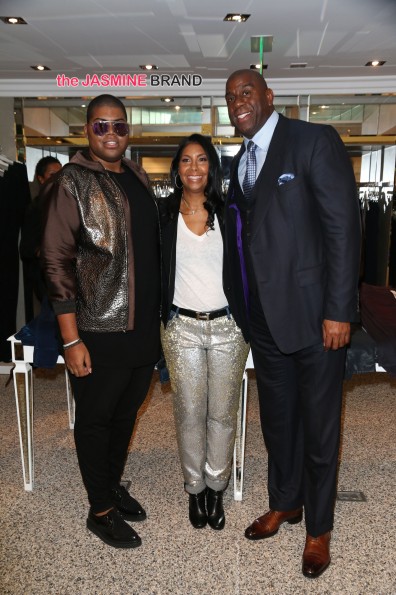 E.J. Johnson, Cookie Johnson and Magic Johnson circa 2014