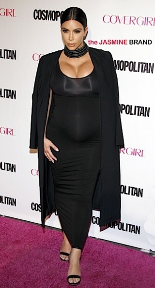 Kim Kardashian circa 2015, pregnant with Saint West.