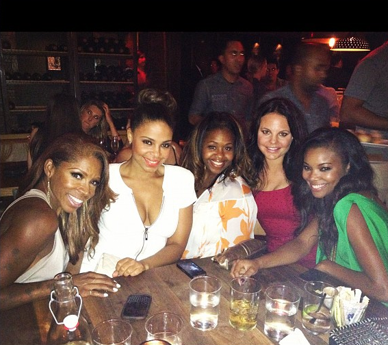 Sanaa Lathan, Gabrielle Union & AJ Johnson Smile & Dine