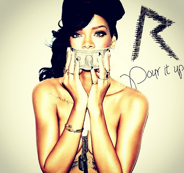 Rihanna Hints ‘Pour It Up’ Next Single, Celebrates #1 Album With Fancy Arm Candy