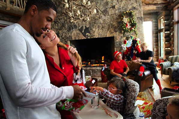 Mariah Carey & Nick Cannon Have Festive Christmas With Sleds, Two Santas & Gifts Galore