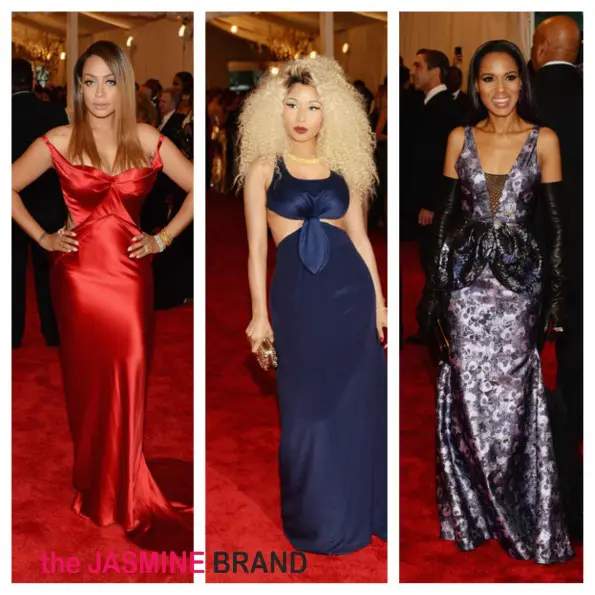 lala anthony-nicki minaj-kerry washington-met ball-punk chaos to couture-costume gala-b-the jasmine brand