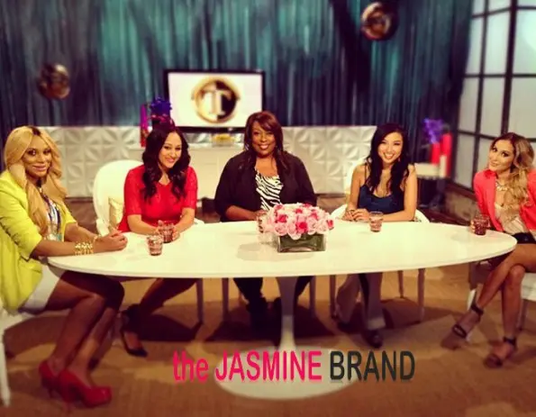 the real talk show-tamar braxton-lonnie love-adrienne bailon-the jasmine brand