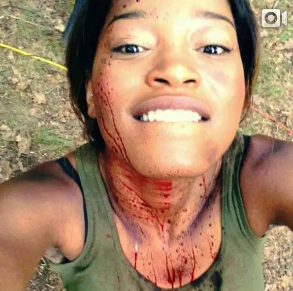 keke palmer-filming new horor film-the jasmine brand