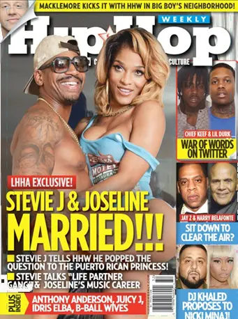 Stevie J & Joseline Land 1st Magazine Cover As Married Couple, Couple Explains Why They Opted for ‘Justice of the Peace’
