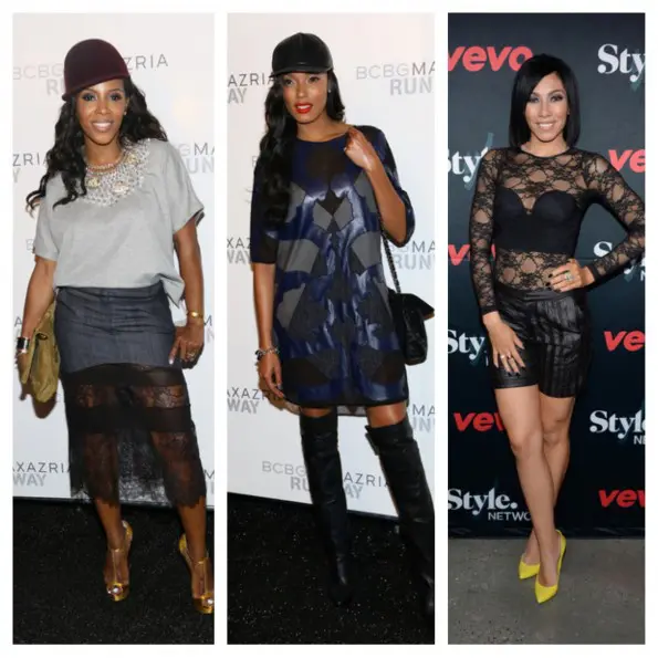 june ambrose-selita ebanks-bridget kelly-new york fashion week 2013-vevo-bcbg-the jasmine brand