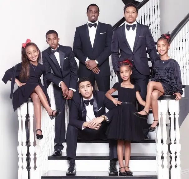 Diddy’s 6 Kids Shine In New Holiday Card, Baby Mama’s Not Included