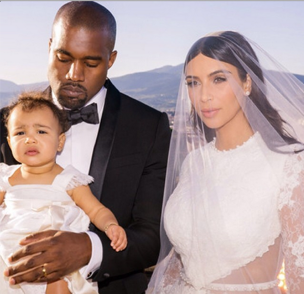 Look! Baby North West Steals The Show In New KimYe Wedding Photos