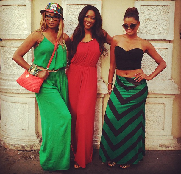 [Photos] New ATL Housewives Claudia Jordan & Demetria McKinney Spotted Filming