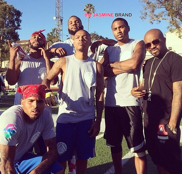 [Photos] Chris Brown & Quincy Host Flag Football Charity Game: Bow Wow, Trey Songz, Omarion, Terrell Owens, Tyga Attend