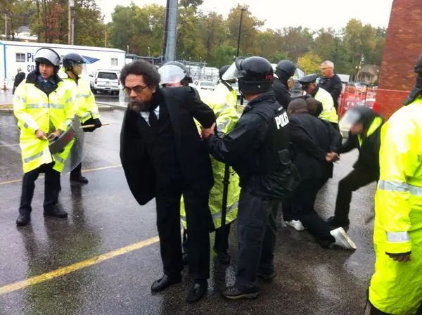 [Photos] Cornel West Arrested During Ferguson Protest