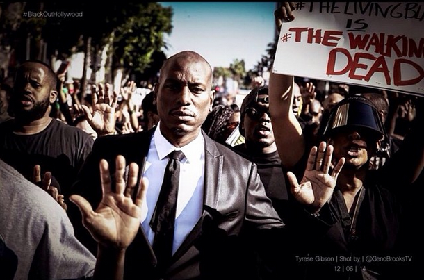 Blackout Hollywood Protest Draws: Tyrese, Quincy, Brandon T. Jackson, Masika Kalysha