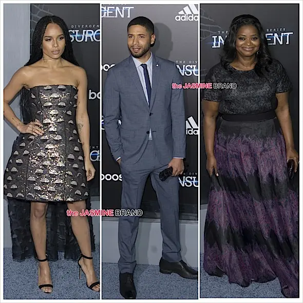 Zoe Kravitz, Octavia Spencer, Mekhi Phifer + Jussie Smollett Attend ‘The Divergent Series: Insurgent’ Premiere [Photos]