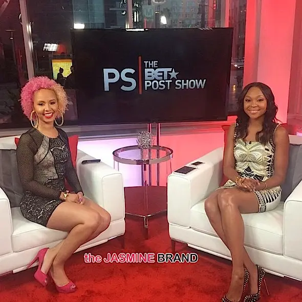 [Personal Post] Jasmine Brand Appears On BET’s ‘P.S. The BET Post Show’ With Meagan Good & Host Amberia Allen