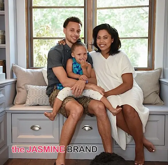 NBA baller steph curry-ayesha curry-riley-the jasmine brand