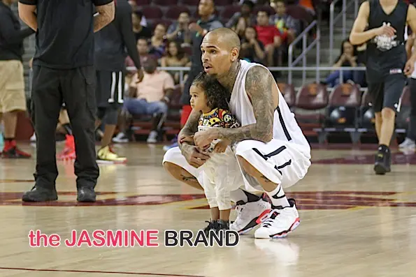 Rita Ora, Chris Brown & Baby Royalty Spotted at Celebrity Basketball Game [Photos]