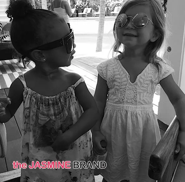 Kiddie Stuntin’ :: North & Penelope Rock Sunnies During Playdate [Photo]