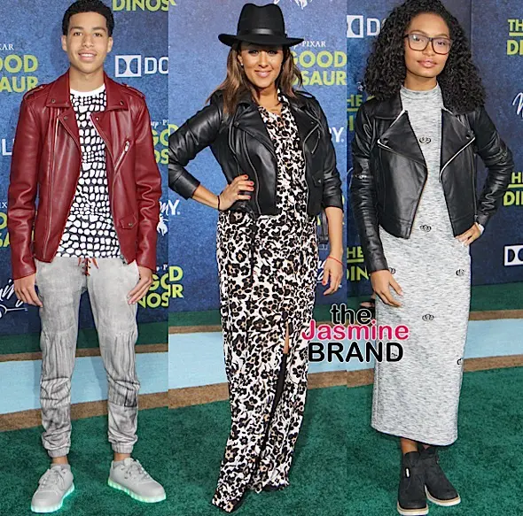 Tamera Mowry Housely, Reggie Miller, Yara Shahidi, Marcus Scribner Attend ‘The Good Dinosaur’ Premiere [Photos]