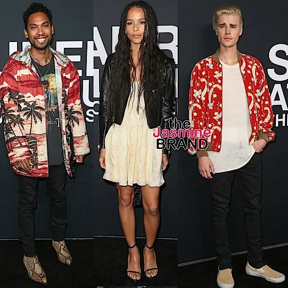 Miguel, Zoe Kravitz, Justin Bieber, Lee Daniels, Sam Smith Attend Saint Laurent Show [Photos]