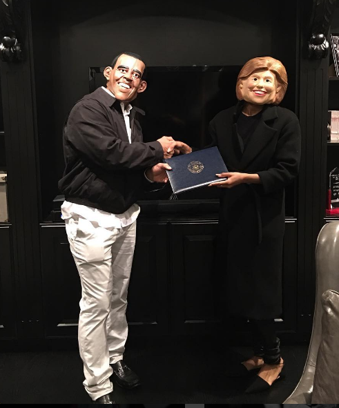 Ciara & Russell Go Political, Dress As Obama & Hillary Clinton For Halloween [VIDEO]